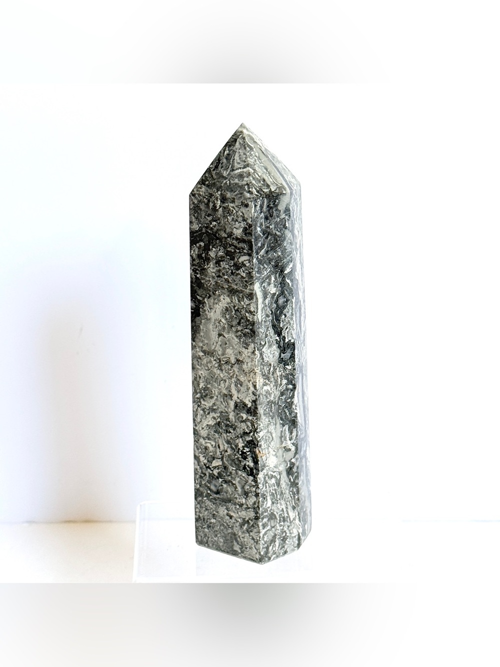 Picasso Jasper Tower Obelisk – 6 Sided Polished Crystal Point 7.75” 726g